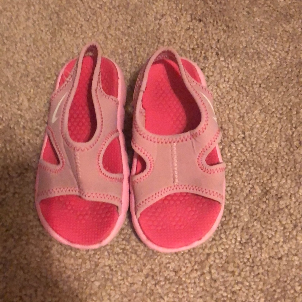 Pink Nike size 7c sandals